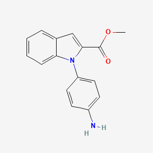 molecular formula C16H14N2O2 B8208064 Methyl 1-(4-aminophenyl)indole-2-carboxylate 