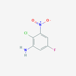 molecular formula C6H4ClFN2O2 B8208135 2-Chloro-5-fluoro-3-nitroaniline 