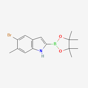 5-bromo-6-methyl-2-(4,4,5,5-tetramethyl-1,3,2-dioxaborolan-2-yl)-1H-indole