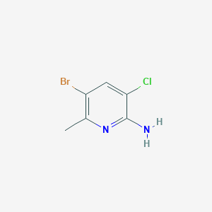 molecular formula C6H6BrClN2 B8208276 5-Bromo-3-chloro-6-methylpyridin-2-amine 
