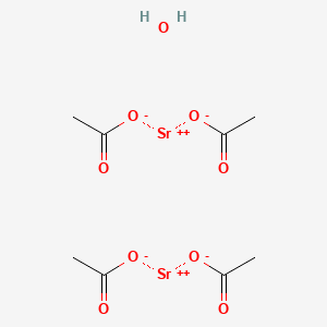 molecular formula C8H14O9Sr2 B8208288 Distrontium;tetraacetate;hydrate 