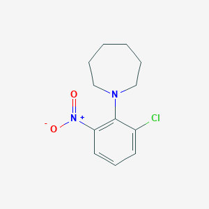 molecular formula C12H15ClN2O2 B8208317 1-(2-Chloro-6-nitrophenyl)azepane 