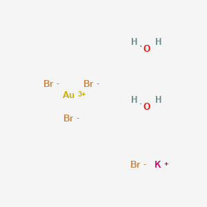molecular formula AuBr4H4KO2 B8208318 Potassium tetrabromoaurate dihydrate 