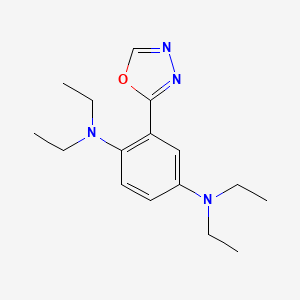 molecular formula C16H24N4O B8208362 N1,N1,N4,N4-Tetraethyl-2-(1,3,4-oxadiazol-2-YL)benzene-1,4-diamine 