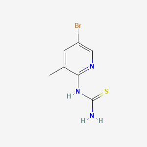 molecular formula C7H8BrN3S B8208392 N-(5-Bromo-3-methyl-2-pyridyl)thiourea 