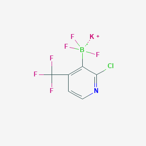 molecular formula C6H2BClF6KN B8208407 Potassium 2-chloro-4-(trifluoromethyl)pyridine-3-trifluoroborate, 96% 