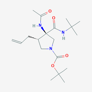 rel-(3R,4S)-tert-Butyl 3-acetamido-4-allyl-3-(tert-butylcarbamoyl)pyrrolidine-1-carboxylate