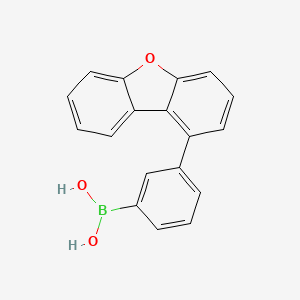 molecular formula C18H13BO3 B8208465 (3-(Dibenzo[b,d]furan-1-yl)phenyl)boronic acid 