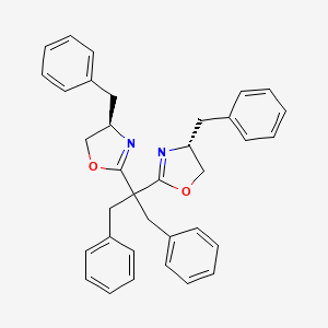 molecular formula C35H34N2O2 B8208489 (4R,4'R)-2,2'-(1,3-Diphenylpropane-2,2-diyl)bis(4-benzyl-4,5-dihydrooxazole) 