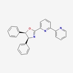 molecular formula C25H19N3O B8208499 (4S,5R)-2-([2,2'-Bipyridin]-6-yl)-4,5-diphenyl-4,5-dihydrooxazole 