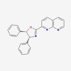 molecular formula C23H17N3O B8208540 (4R,5S)-2-(1,8-Naphthyridin-2-yl)-4,5-diphenyl-4,5-dihydrooxazole 