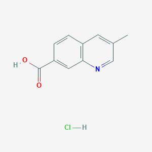 molecular formula C11H10ClNO2 B8208546 3-Methylquinoline-7-carboxylic acid hydrochloride 