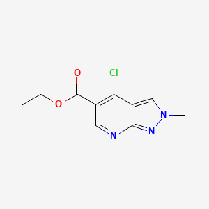 molecular formula C10H10ClN3O2 B8208572 Ethyl 4-chloro-2-methylpyrazolo[3,4-b]pyridine-5-carboxylate 