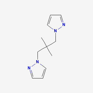 1-[2-Methyl-2-(pyrazol-1-ylmethyl)propyl]pyrazole