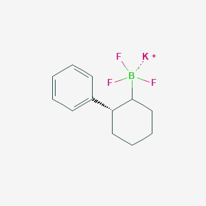molecular formula C12H15BF3K B8208666 Potassium trifluoro((2S)-2-phenylcyclohexyl)borate 