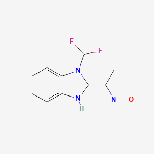 molecular formula C10H9F2N3O B8208694 CID 16227280 
