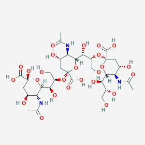 molecular formula C33H53N3O25 B8208770 alpha-Neup5Ac-(2->8)-alpha-Neup5Ac-(2->8)-alpha-Neup5Ac CAS No. 209900-40-3