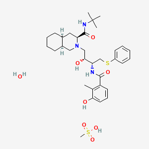 molecular formula C33H51N3O8S2 B8208782 Nelfinavir mesylate hydrate 