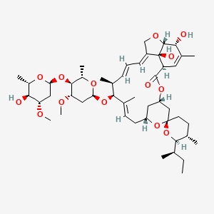 (1R,4S,5'S,6R,6'R,8R,10E,12S,13S,14E,16E,20R,21R,24S)-6'-[(2R)-Butan-2-yl]-21,24-dihydroxy-12-[(2R,4S,5S,6S)-5-[(2S,4S,5S,6S)-5-hydroxy-4-methoxy-6-methyloxan-2-yl]oxy-4-methoxy-6-methyloxan-2-yl]oxy-5',11,13,22-tetramethylspiro[3,7,19-trioxatetracyclo[15.6.1.14,8.020,24]pentacosa-10,14,16,22-tetraene-6,2'-oxane]-2-one