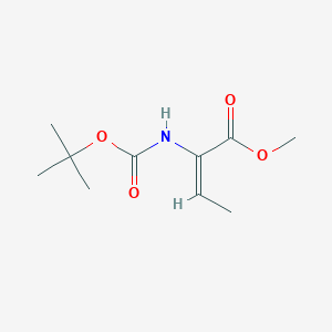 molecular formula C10H17NO4 B8208838 2-(tert-Butoxycarbonylamino)-2-butenoic acid methyl ester 