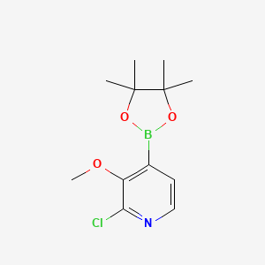 molecular formula C12H17BClNO3 B8208842 2-Chloro-3-methoxy-4-(4,4,5,5-tetramethyl-1,3,2-dioxaborolan-2-yl)pyridine 