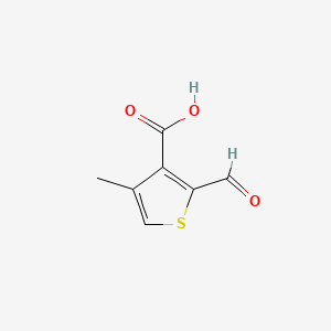 molecular formula C7H6O3S B8208851 2-Formyl-4-methylthiophene-3-carboxylic acid 