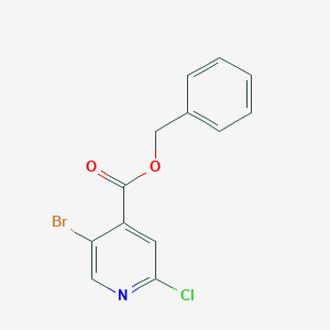 molecular formula C13H9BrClNO2 B8208858 Benzyl 5-bromo-2-chloroisonicotinate 