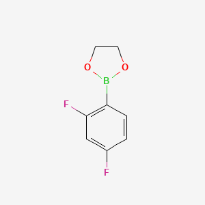 molecular formula C8H7BF2O2 B8208887 2-(2,4-Difluorophenyl)-1,3,2-dioxaborolane 