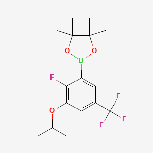 2-(2-Fluoro-3-isopropoxy-5-(trifluoromethyl)phenyl)-4,4,5,5-tetramethyl-1,3,2-dioxaborolane