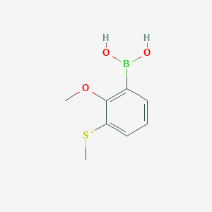 molecular formula C8H11BO3S B8208985 2-Methoxy-3-(methylsulfanyl)phenylboronic acid 