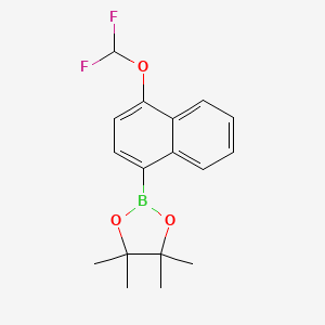 molecular formula C17H19BF2O3 B8208989 (4-(Difluoromethoxy)naphthalen-1-yl)boronic acid pinacol ester 