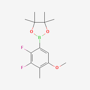 molecular formula C14H19BF2O3 B8209012 2-(2,3-Difluoro-5-methoxy-4-methylphenyl)-4,4,5,5-tetramethyl-1,3,2-dioxaborolane 