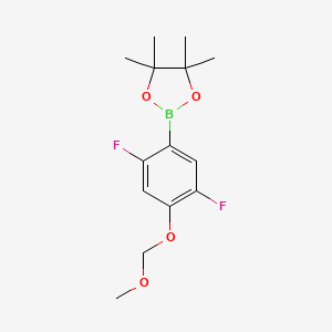 molecular formula C14H19BF2O4 B8209096 2,5-Difluoro-4-(methoxymethoxy)phenylboronic acid pinacol ester 