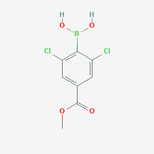 molecular formula C8H7BCl2O4 B8209137 2,6-Dichloro-4-(methoxycarbonylphenyl)boronic acid 
