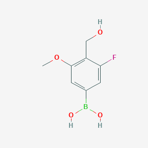 molecular formula C8H10BFO4 B8209143 3-Fluoro-4-hydroxymethy-5-methoxyphenylboronic acid 