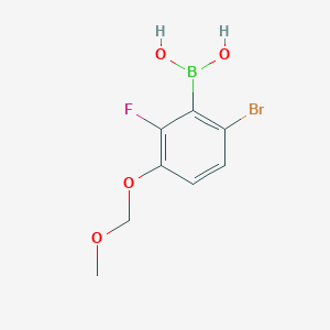 molecular formula C8H9BBrFO4 B8209164 6-Bromo-2-fluoro-3-(methoxymethoxy)phenylboronic acid 