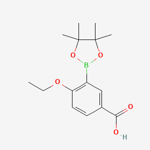 molecular formula C15H21BO5 B8209196 4-Ethoxy-3-(4,4,5,5-tetramethyl-1,3,2-dioxaborolan-2-yl)benzoic acid 