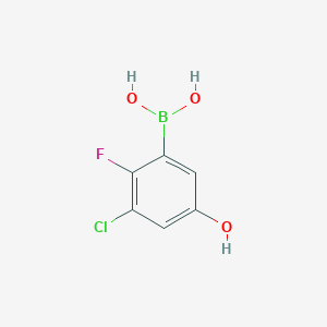 molecular formula C6H5BClFO3 B8209203 (3-Chloro-2-fluoro-5-hydroxyphenyl)boronic acid 
