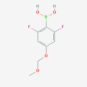 molecular formula C8H9BF2O4 B8209230 2,6-Difluoro-4-(methoxymethoxy)phenylboronic acid 