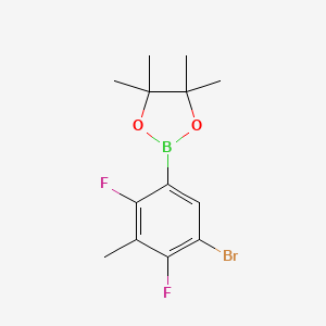 molecular formula C13H16BBrF2O2 B8209247 2-(5-Bromo-2,4-difluoro-3-methylphenyl)-4,4,5,5-tetramethyl-1,3,2-dioxaborolane 