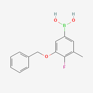 molecular formula C14H14BFO3 B8209255 3-(Benzyloxy)-4-fluoro-5-methylphenylboronic acid 
