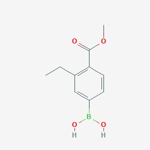 molecular formula C10H13BO4 B8209262 (3-Ethyl-4-(methoxycarbonyl)phenyl)boronic acid 