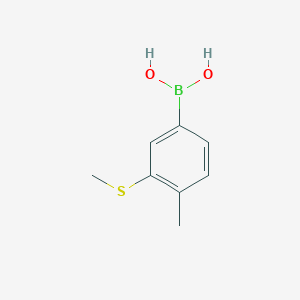 molecular formula C8H11BO2S B8209270 3-(Methylthio)-4-methylphenylboronic acid 