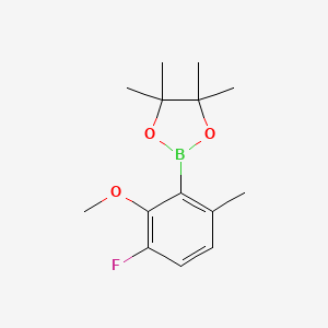 molecular formula C14H20BFO3 B8209271 2-(3-Fluoro-2-methoxy-6-methylphenyl)-4,4,5,5-tetramethyl-1,3,2-dioxaborolane 