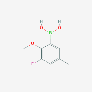molecular formula C8H10BFO3 B8209277 3-Fluoro-2-methoxy-5-methylphenylboronic acid 