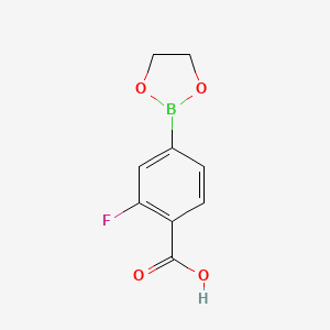 4-Carboxy-3-fluorophenylboronic acid ethylene glycol ester