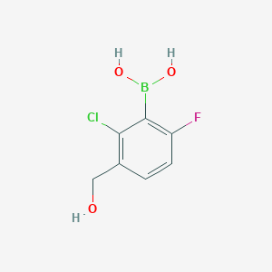 molecular formula C7H7BClFO3 B8209284 (2-Chloro-6-fluoro-3-(hydroxymethyl)phenyl)boronic acid 
