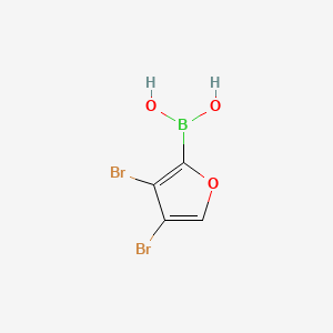 molecular formula C4H3BBr2O3 B8209309 (3,4-Dibromofuran-2-yl)boronic acid 