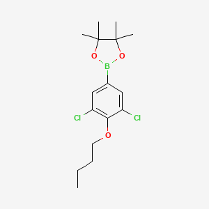 molecular formula C16H23BCl2O3 B8209310 4-Butoxy-3,5-dichlorophenylboronic acid pinacol ester 