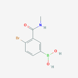 molecular formula C8H9BBrNO3 B8209328 (4-Bromo-3-(methylcarbamoyl)phenyl)boronic acid 
